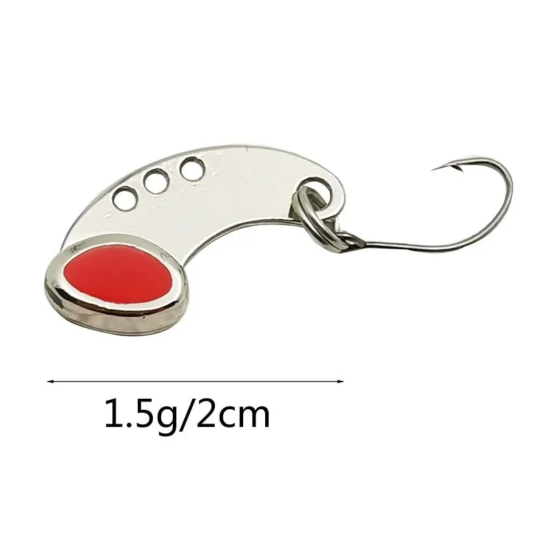 OUTKIT 1pcs New Metal Mini VIB Fishing Lure 1.5g 2cm Fishing Tackle Pin Spoon Crankbait Vibration Spinner Sinking Bait Tackle