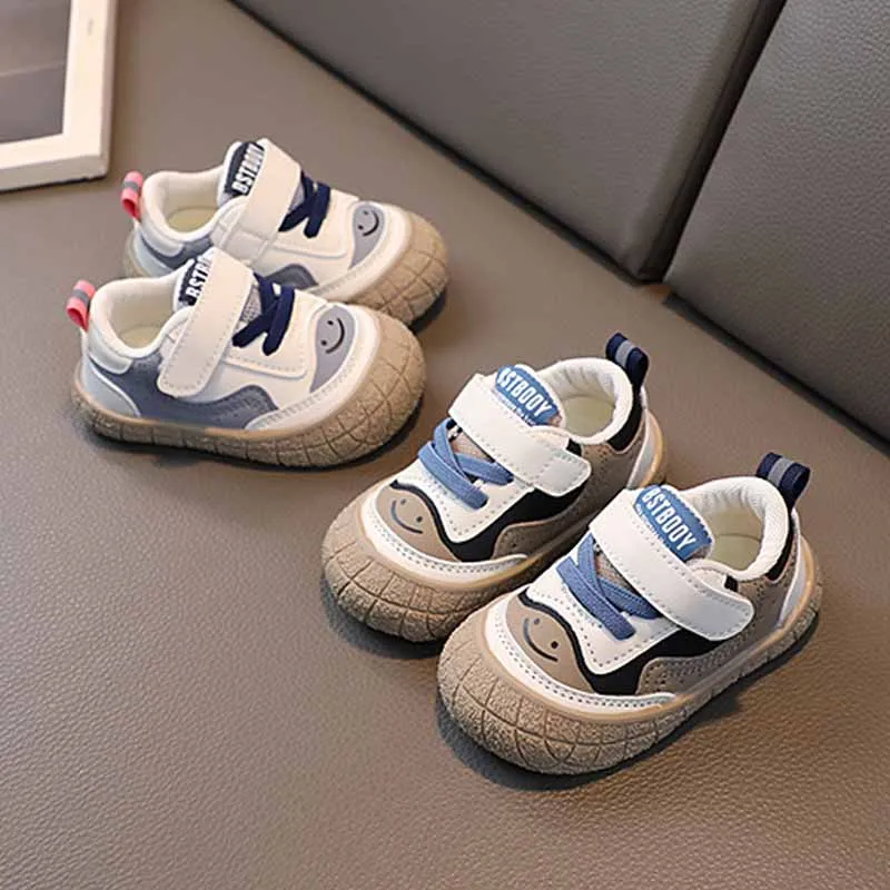 Baby Kid\'s Soft Soled Anti Slip Walking Shoes Children\'s Board Shoes Spring Autumn Boys and Girls Winter Plush Warm Cotton Shoes