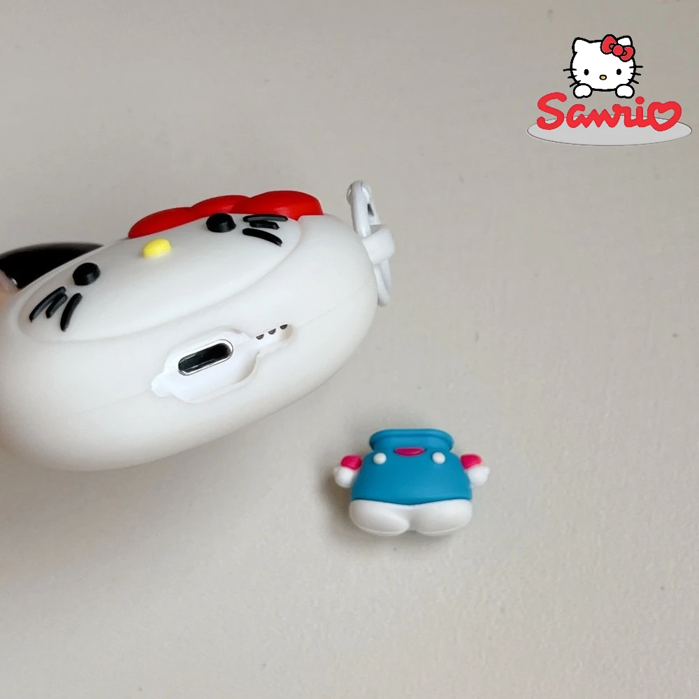 Sanrio Earphone Case For AirPods Pro Pro2 Airpods 3rd 4 2 1 Cute 3D Hello Kitty Headset Protection Soft Silicone Headphone Cover view 5