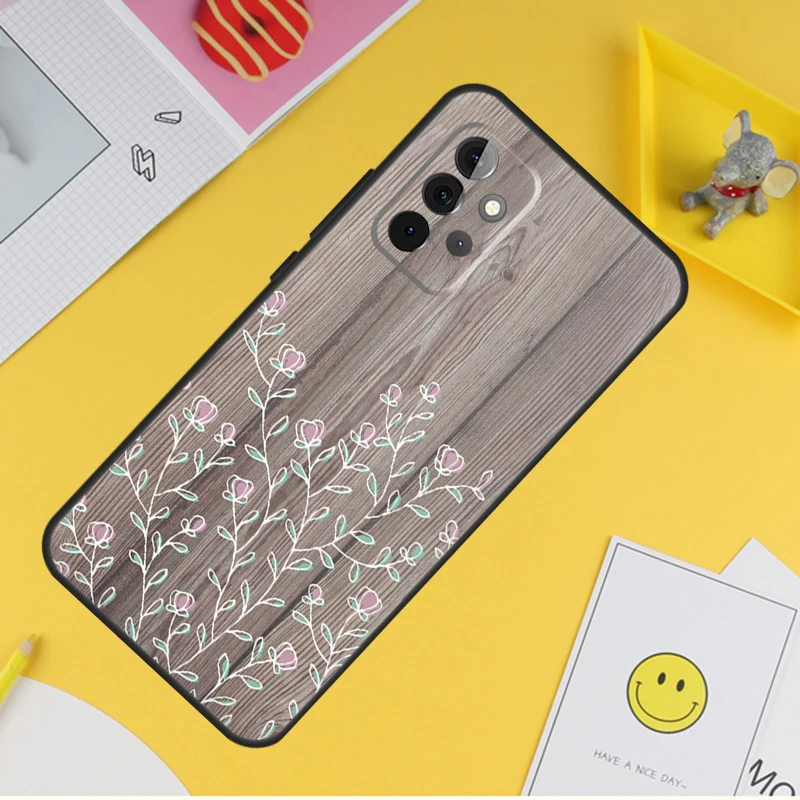 Natural Bamboo Wood Pattern Print Case For Samsung Galaxy A54 A34 A14 A13 A33 A53 A12 A32 A52 A71 A51 A15 A25 A35 A55 Cover