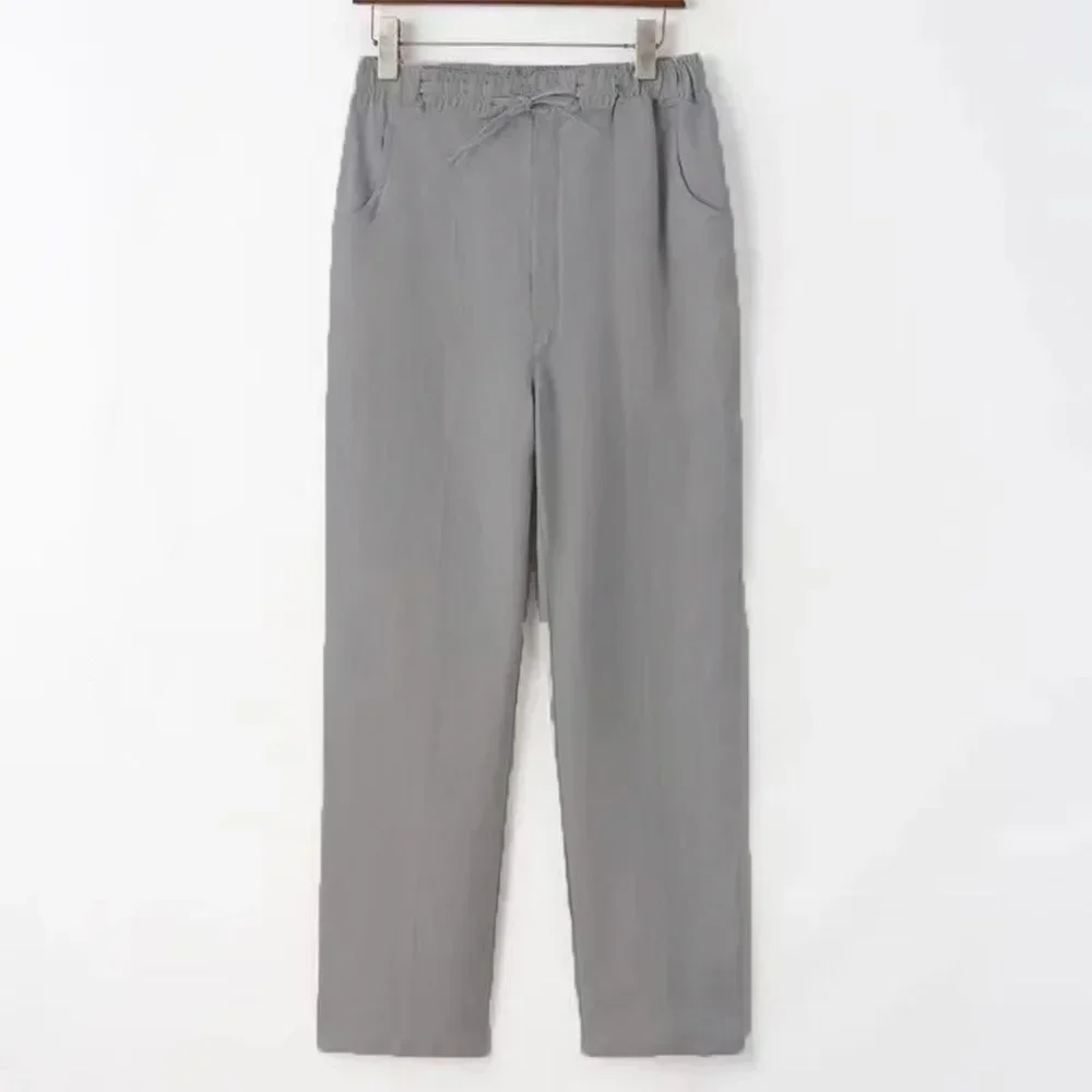 

2025 Summer New Vacation Beach Leisure Pants Men's Running Street Cotton Breathable Comfortable Loose Large Size Sports Pants