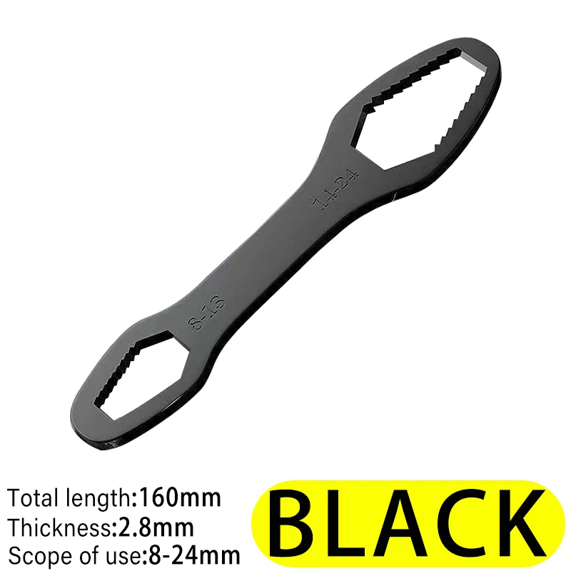 Selbstspannende verstellbare Brillenschlüssel 8–24 mm Universal-Torx-Schraubenschlüsselbrett Doppelkopf-Torx-Schraubenschlüssel Handwerkzeuge für die Fabrik