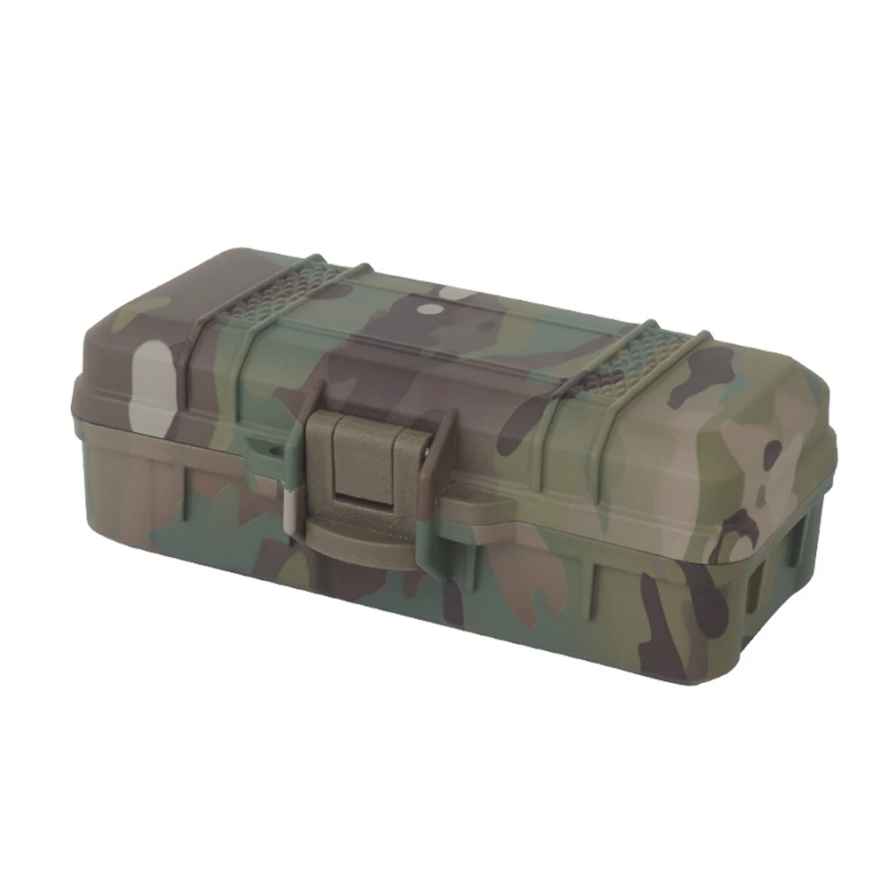 Tactical Equipment Camouflage Storage Box (15.2 * 6.3cm) Shock-absorbing, Dustproof, and Water-Resistant 3-layer Sponge