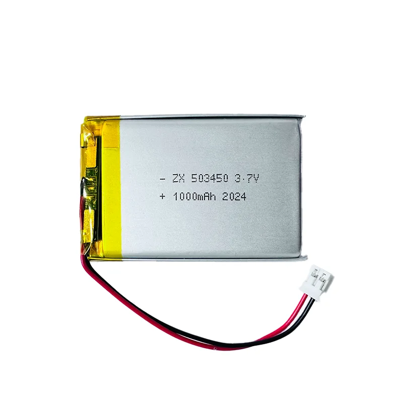 503450 1000mAh 3.7V  PH2.0 2P Polymer Lithium Battery Dash Cam LED Lights Beauty Instrument Intelligent Lock