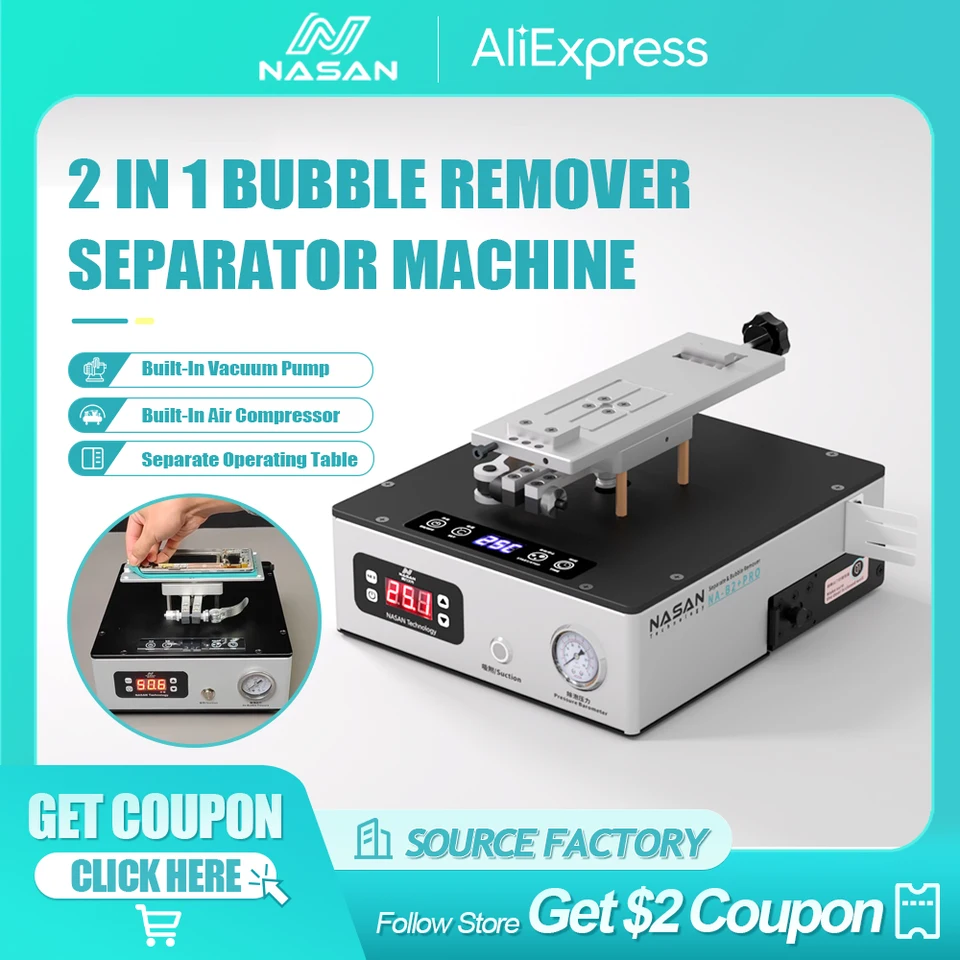 NASAN B2+ Pro 2 in 1 Bubble Remover LCD Separator Machine for