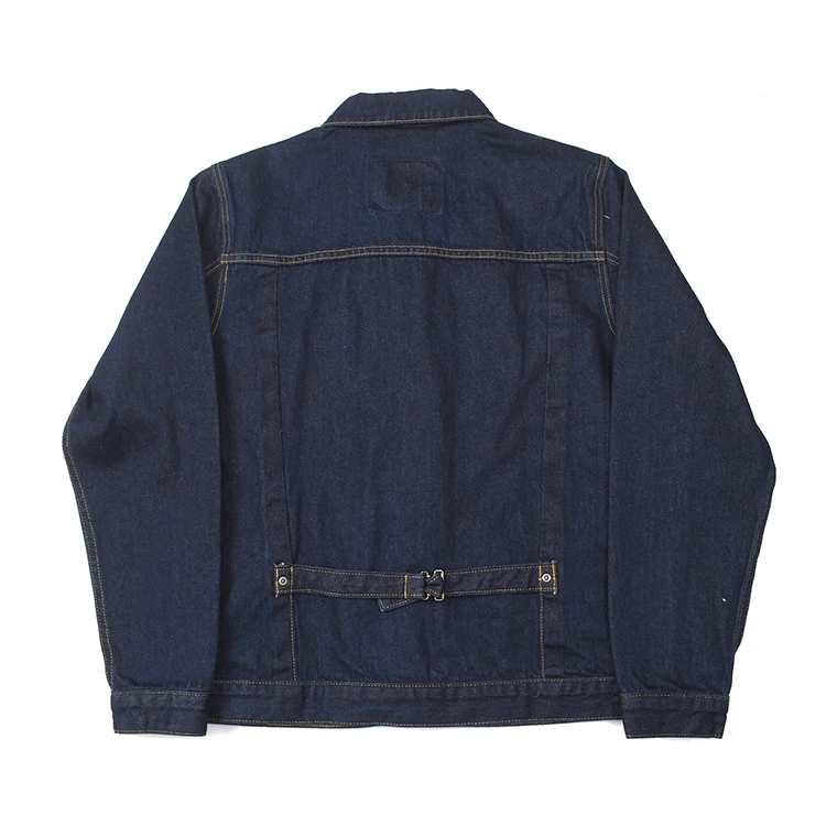 سترة من قماش الدنيم الذيلية الخام المغسول بنسبة 98% من القطن الأمريكي - تتميز بإبزيم النقل ونمط Amekaji الكلاسيكي المطاطي