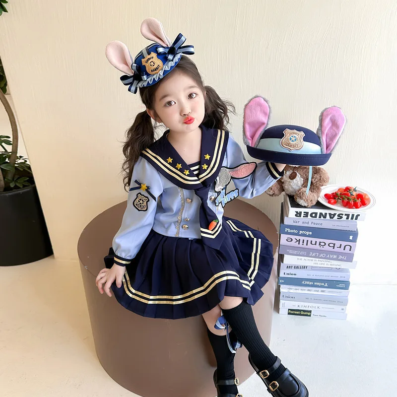 Girl Lolita Princess Dress 2025 Spring And Autumn New Children'S Cartoon Anime Cosplay Set Academy Style Jk Skirt