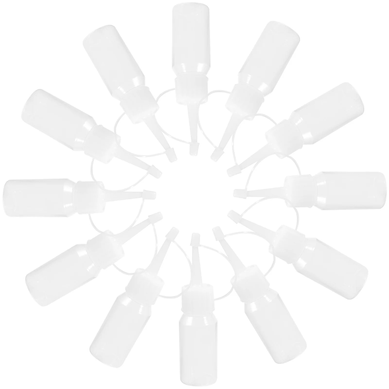 

12pcs Hair Dye Bottle 30ML Pointed Mouth Salon Color Application Reusable Plastic Shampoo Conditioner Oil Dispenser Bottles