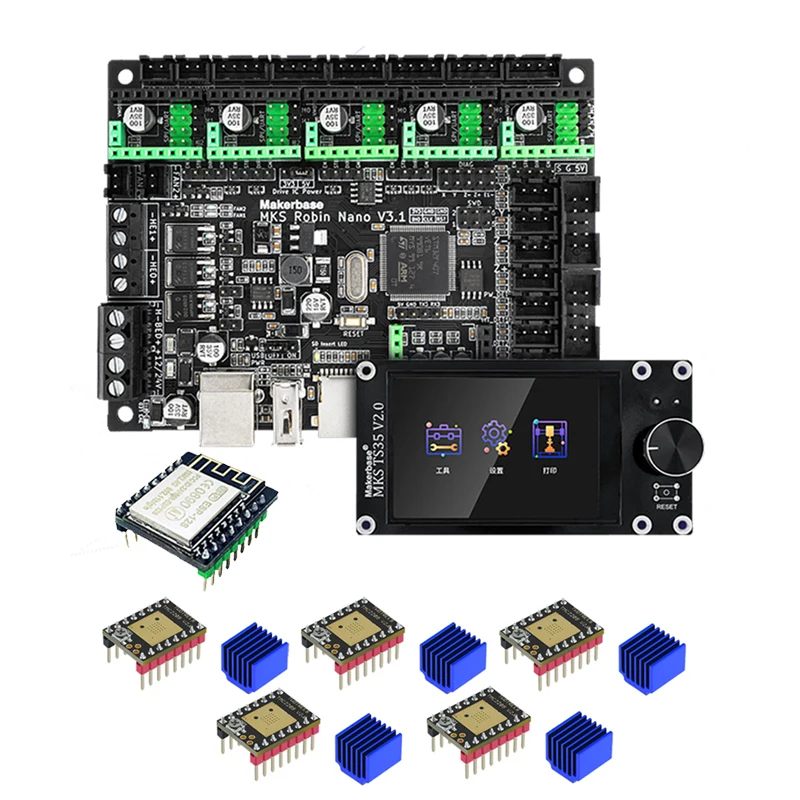 Makerbase MKS Robin Nano V3.1 Płyta sterowania drukarki 3D Płyta główna TS35 Ekran dotykowy TFT Kompatybilny z A4988 TMC2209