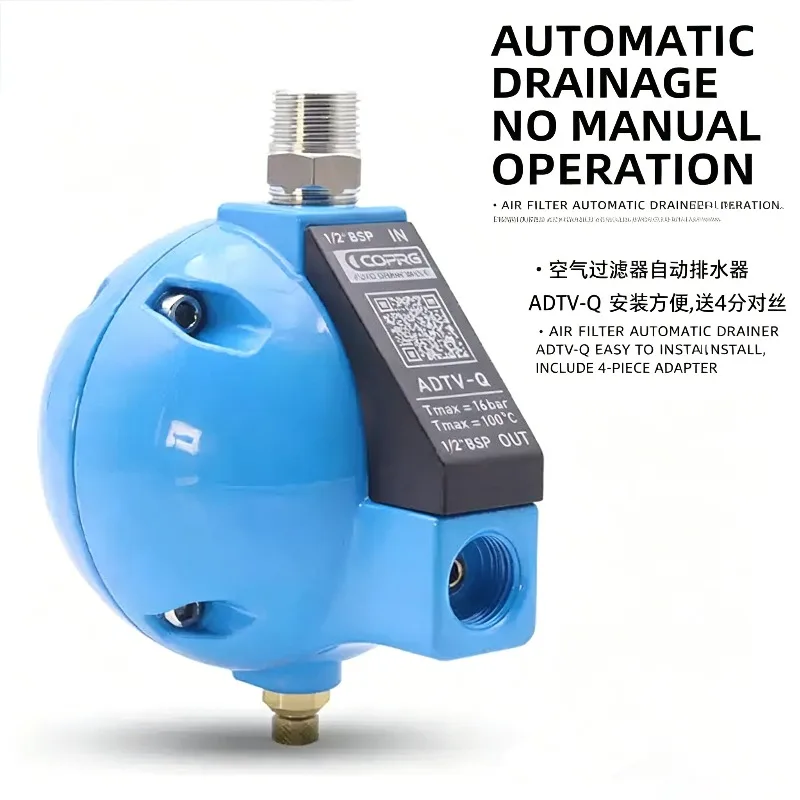 HAD20B Compressed Air Auto Float Drain Valve 1/2'' BSP 400L/M AOK20B Automatic Drain Filter Air Compressor Дренажный Клапан