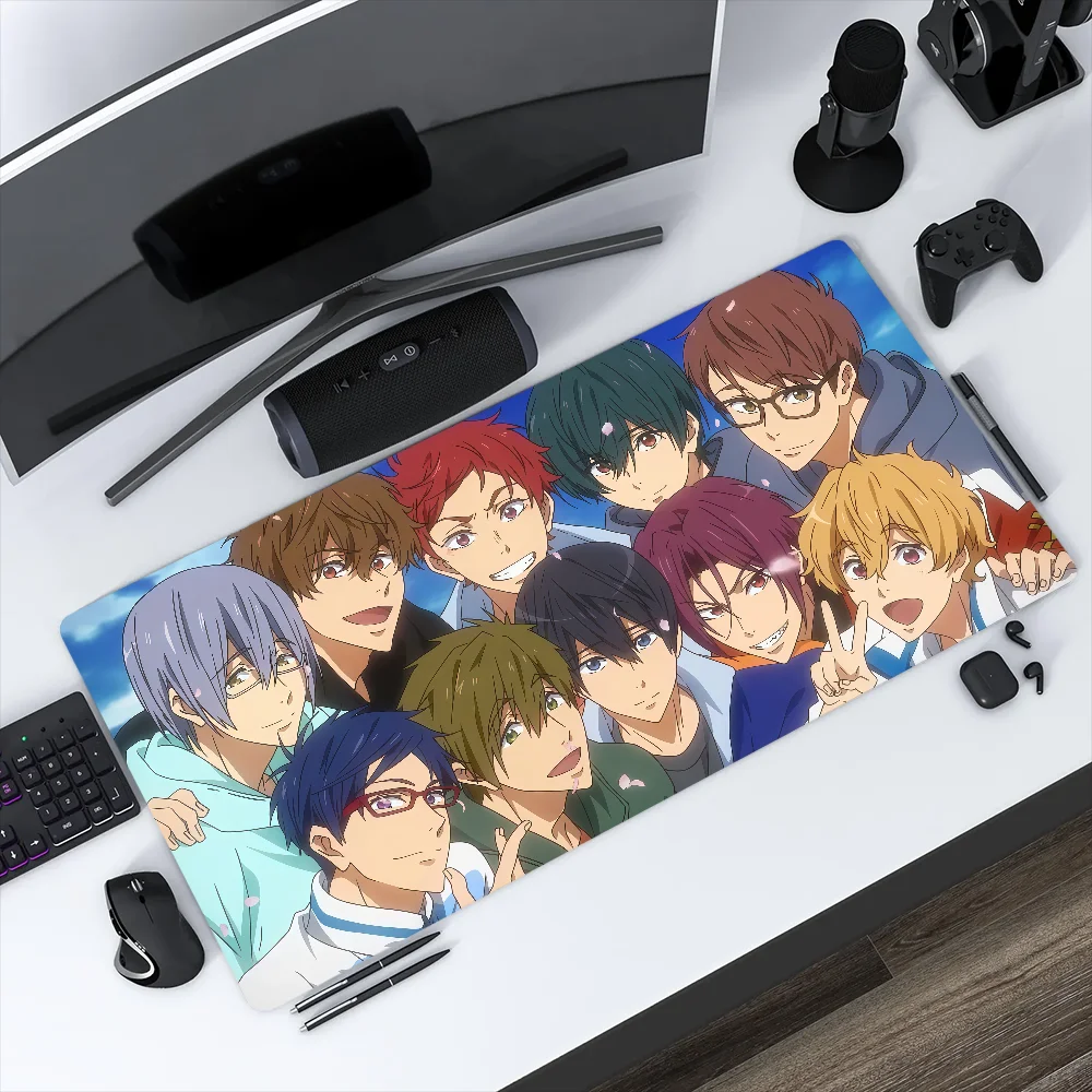 Anime Free! Iwatobi Swim Club Mouse Pad Large Non-slip Lockedge Desktop Computer Desk Mat Keyboard MousePad Office Gamer Student