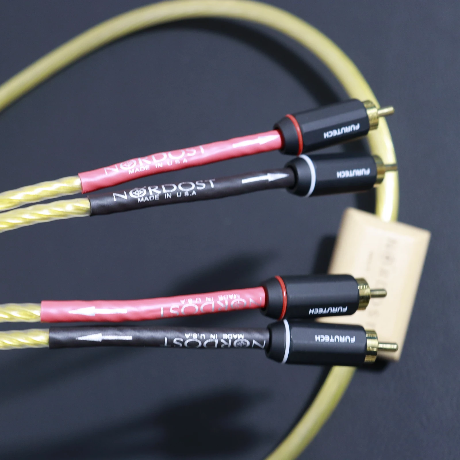 

Gold Nordost ODIN 2 HiFi audio RCA cable sterling silver wire CD amplifier tube cable with Original furutech FP126 RCA plug