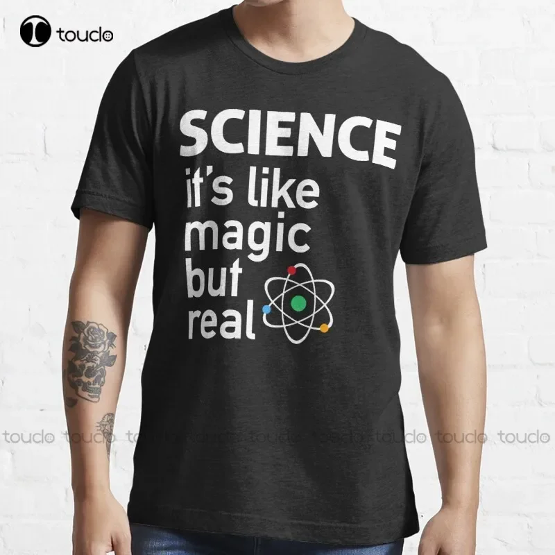 New Science: It'S Like Magic But Real T-Shirt Mens T-Shirts Cotton Tee Shirt Xs-5Xl Unisex Fashion Funny Harajuku Streetwear