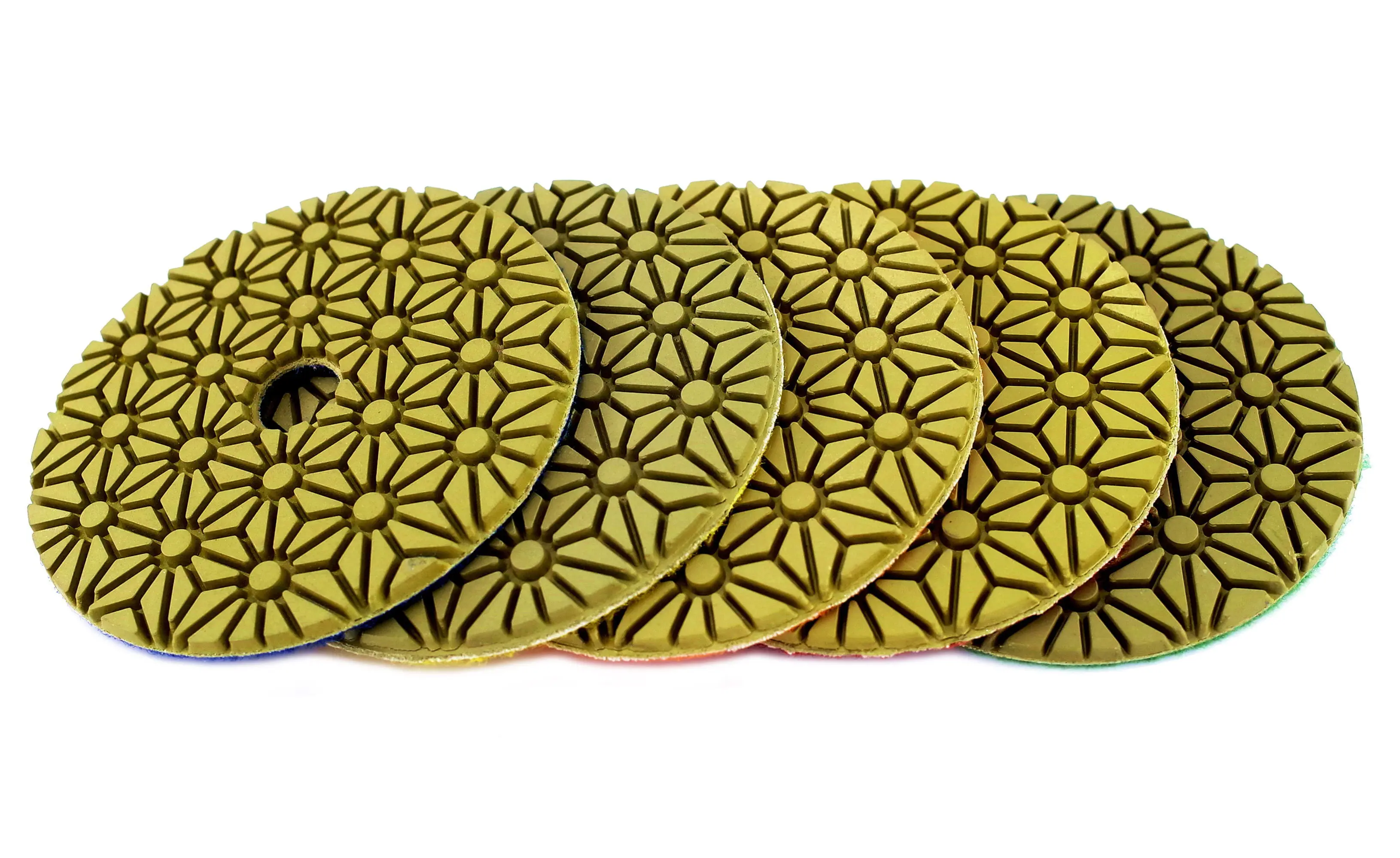 7Steps 4inch Diamond Polishing Pads Flexible Wet Polishing Pad for Granite Resin Grinding Disc for Marble Floor Polishing Wheel