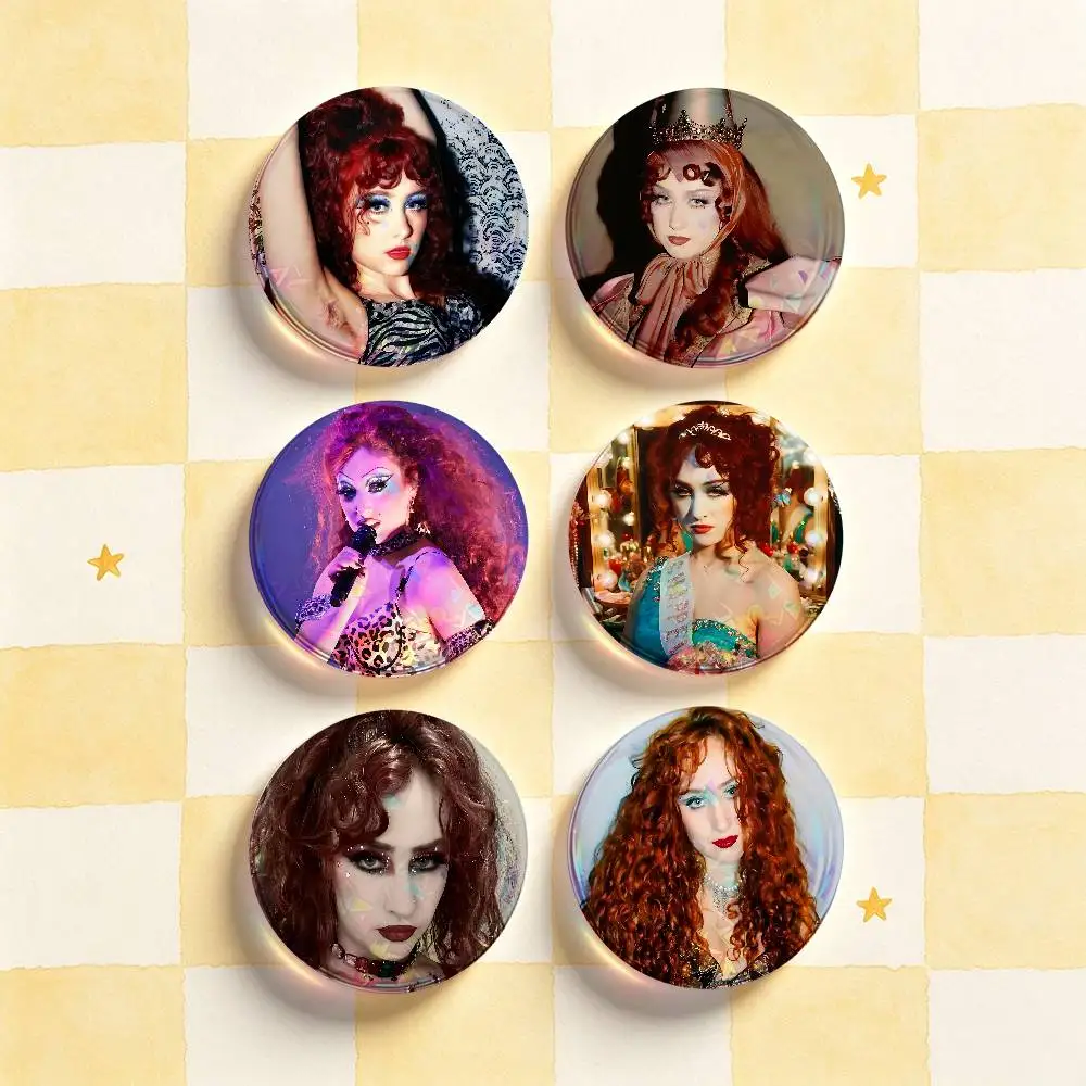C-Chappell Roan HD Print Badges Pretty Round Display Brooches IP merchandise 32mm 58mm 75mm 44mm 25mm