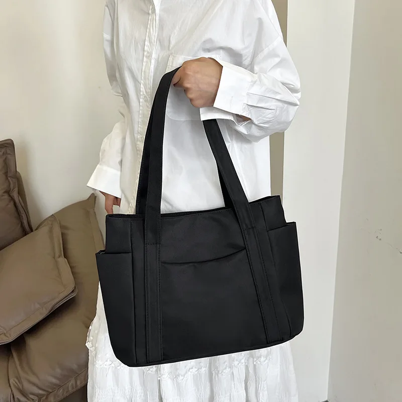 Women's Fashion Shoulder Bag Class Large Capacity Student Tote Bag 2023 New Canvas Commuter Handbag Women Bag