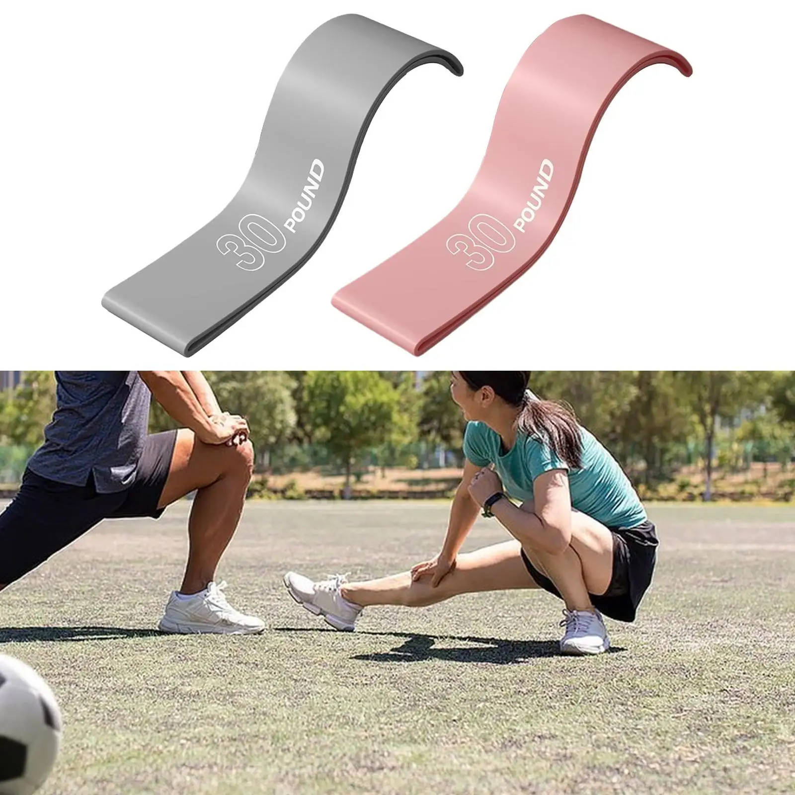 Resistance Band Workout Band Stretching Band 30 Pounds Anti Slip Elastic Yoga