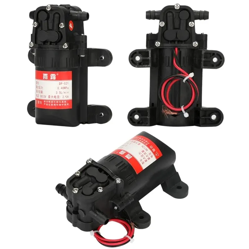 DC 12V 70PSI 3.5L Agricultural Electric Water Pump Black Micro High Pressure Diaphragm Water Sprayer Car Wash