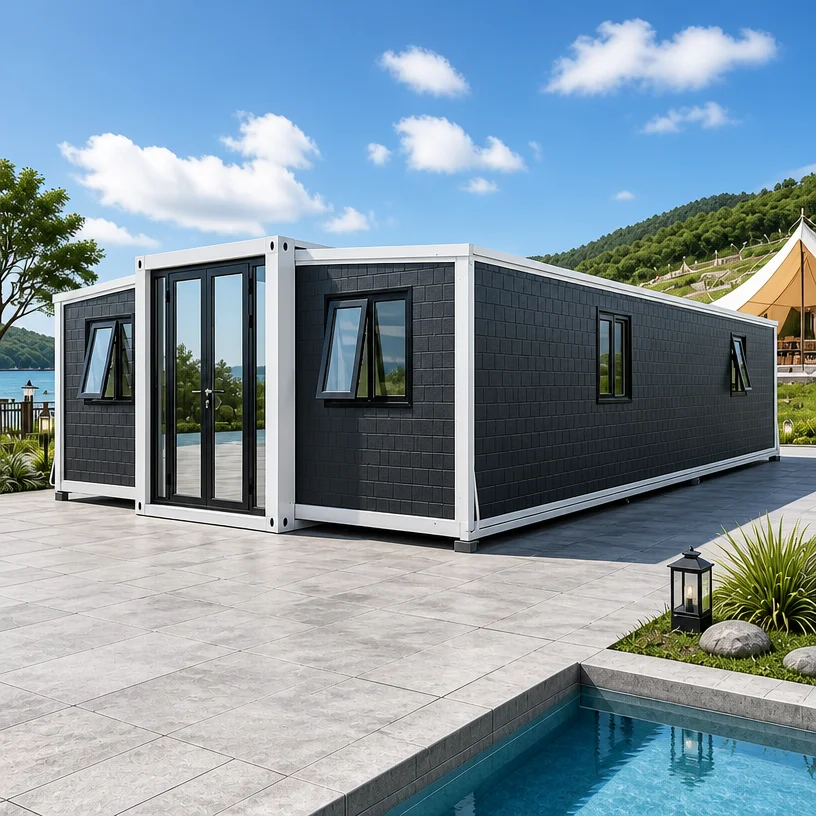 Fast Build 40ft Expandable Modern Container House 4 Bedroom Prefab Mobile Home Durable Modular School Multi-purpose Living