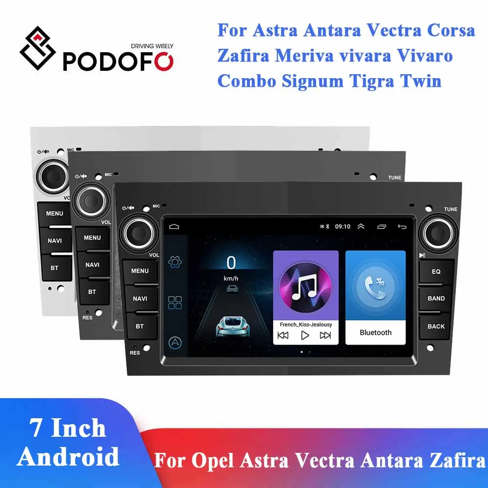 

Podofo 7" Android 10 Car Radio Stereo Multimedia Player GPS Navigation For Opel Astra Antara Vectra Corsa Zafira Meriva