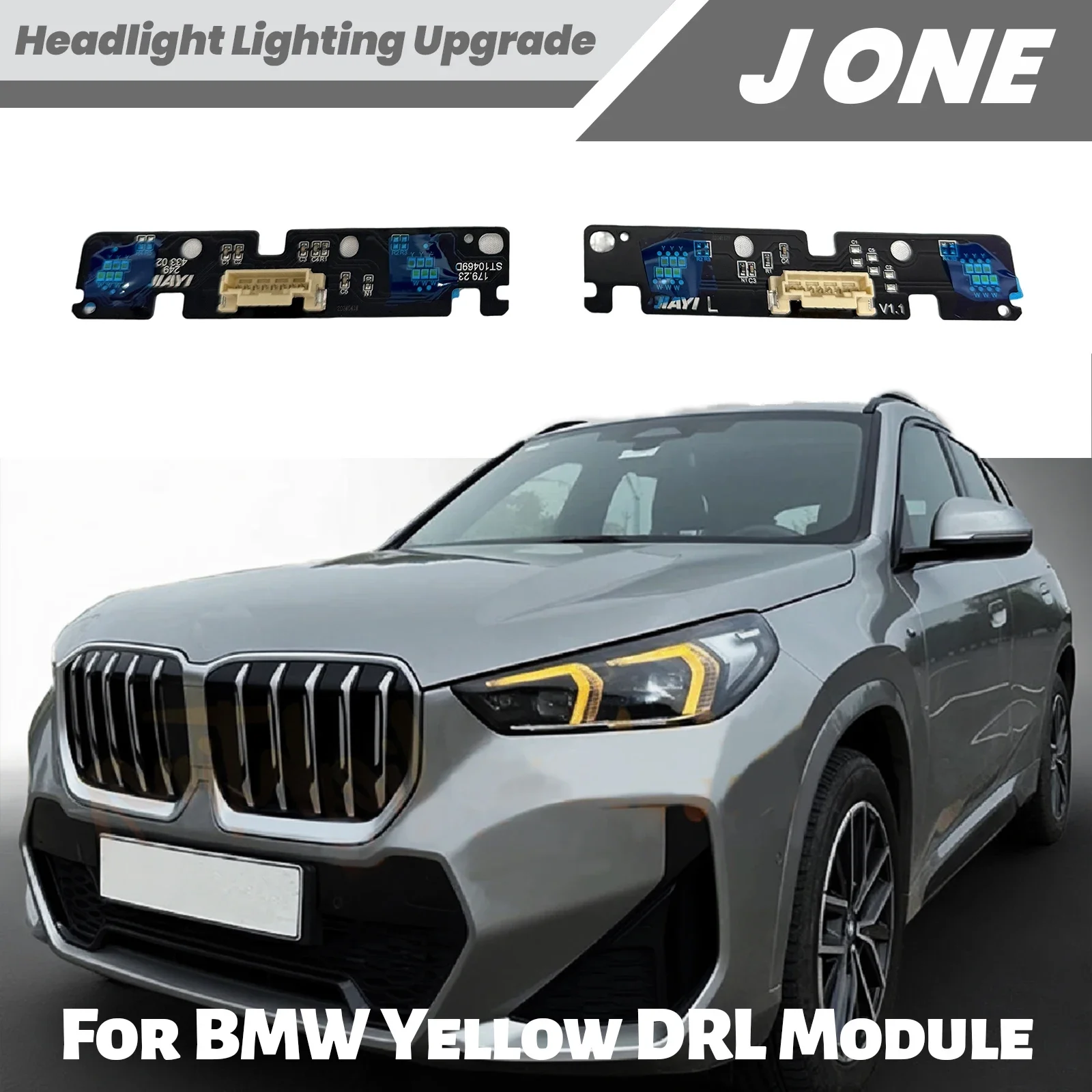 For BMW X1 F48 F49 DRL LED Headlight Upgrade Yellow Source Module 2023-Up Compatible with X1 LED Chip for Enhanced Visibility