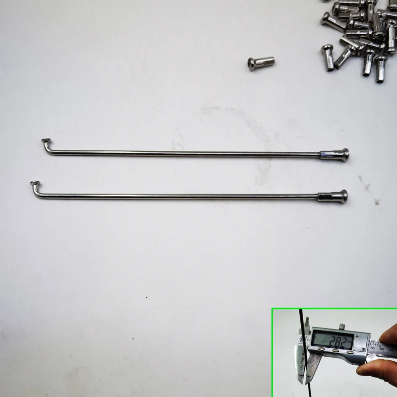 

36 PCS A Lot Diameter 2.8mm Sliver Color J-bend Electric Bike Wheel Spokes Material 304 Stainless Steel Round Body Spokes