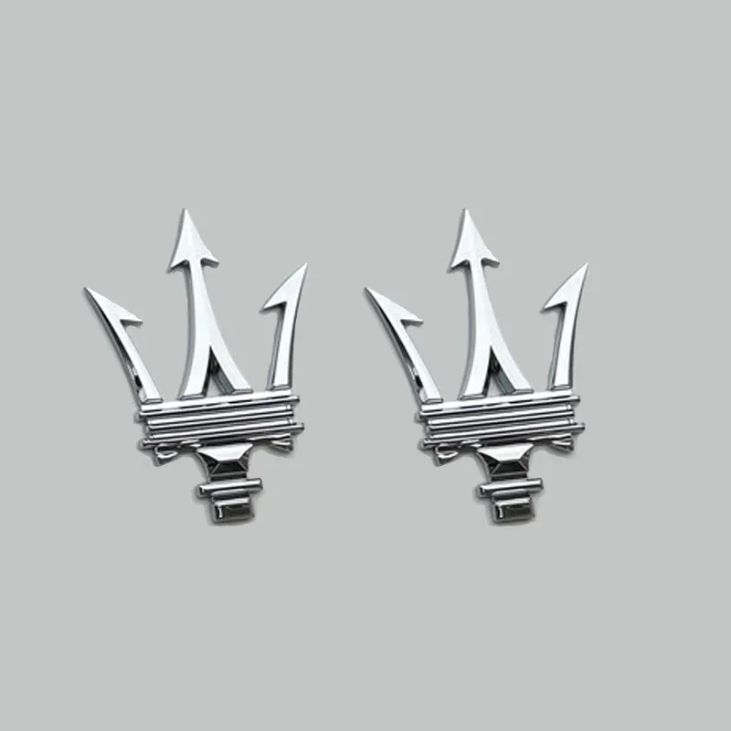 تصفيف السيارة درابزين الجانب ملصق الشارات نافذة شعار شارة خلفية لمازيراتي شعار ليفانتي كواتروبورتي جيبلي جران توريزمو GC GT