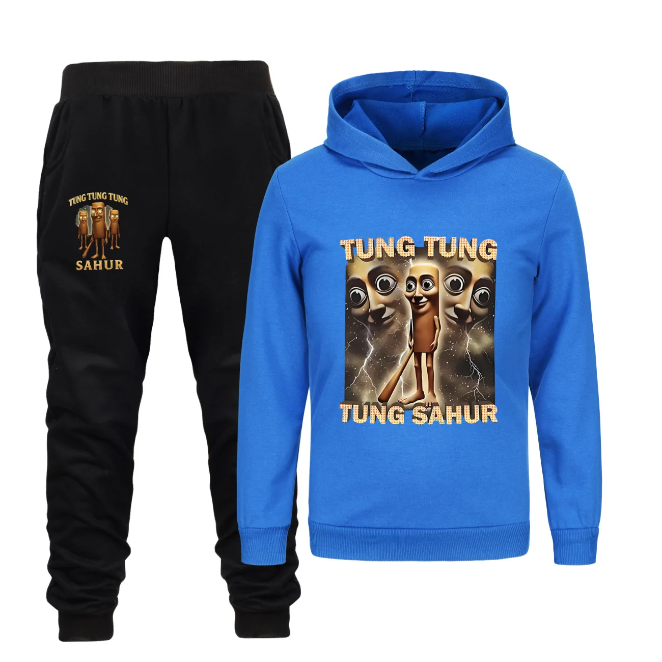 

Kids Tracksuit Clothing Tung Tung Tung Sahur Boys Girls Hoodies Pants Suit Cartoon Sahur Print Children's Sweatshirts Clothes