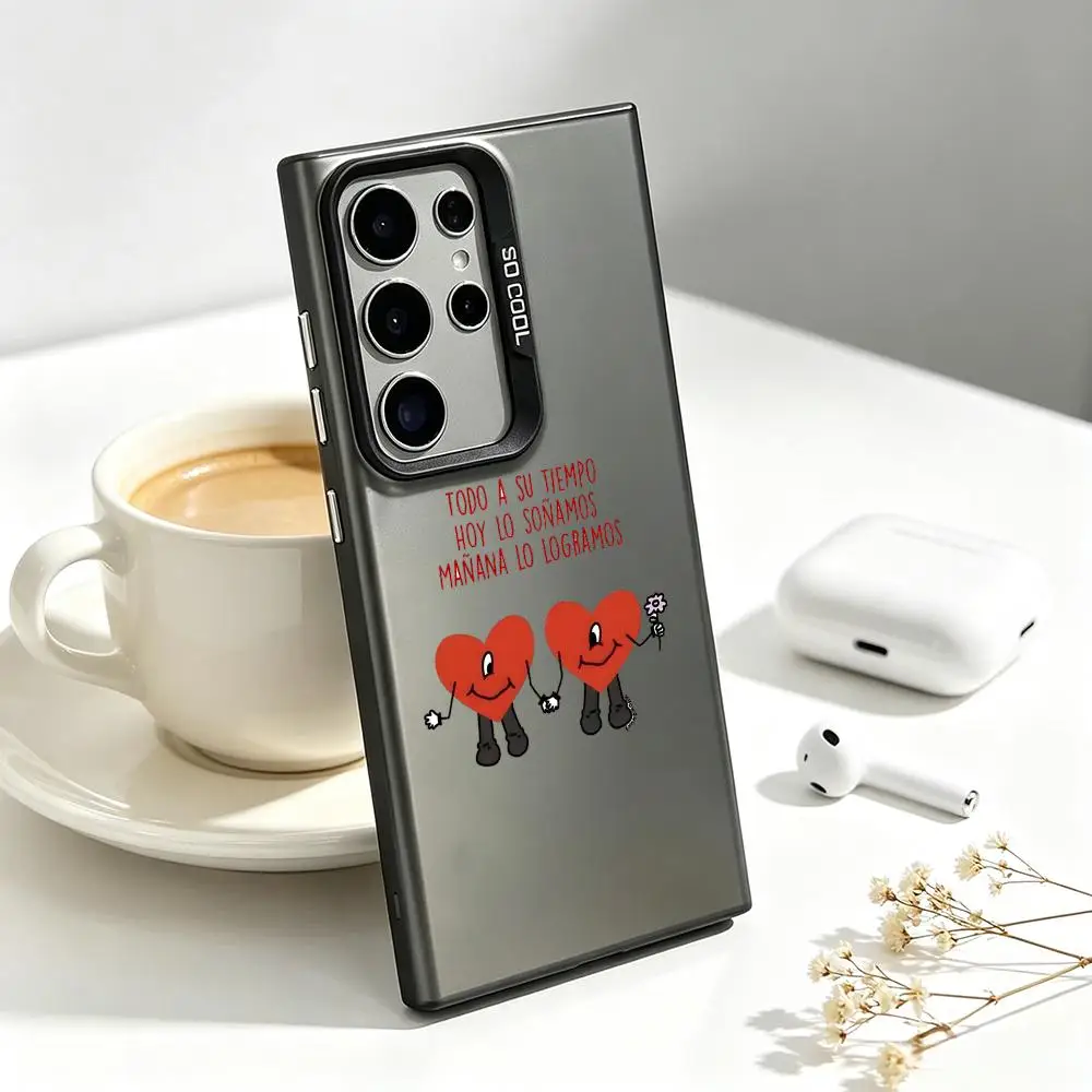 Hot cool rapper Bad Bunny  Phone Case IMD Colorful Silver Suitable case For SamsungS25 S24 S23 S22 S21 S20 Plus Ultra Note20