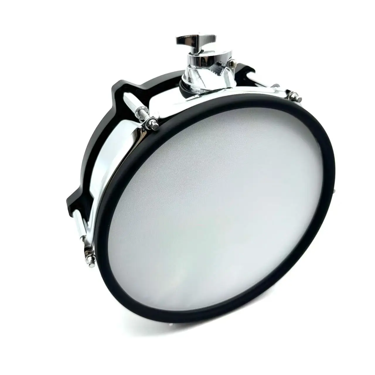 10-inch Steel Electronic Snare Drum with Drum Clip with Six Trigger Sensors, Suitable for Roland Suite.