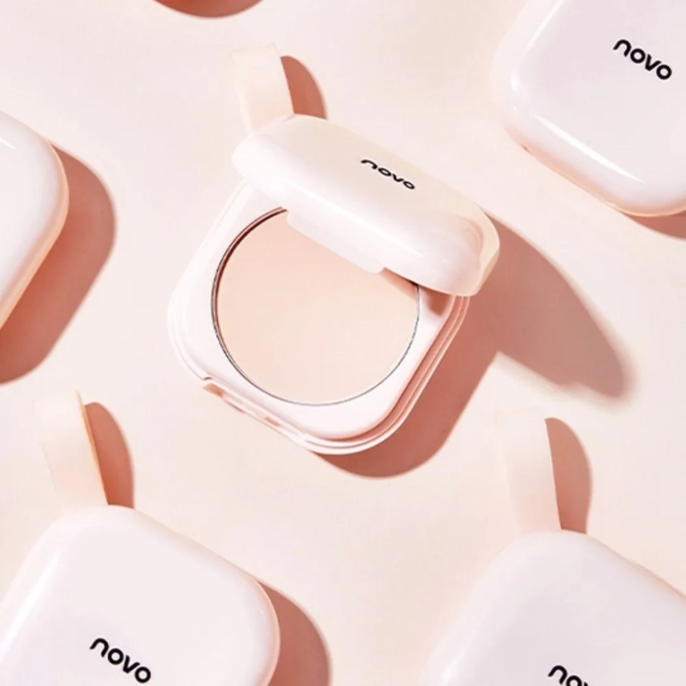 新しい NOVO ルースパウダー ブライトニング効果 持続性コンシーラー プレストパウダー オイルコントロール マット仕上げ メイクアップパウダー デイリーメイクアップ