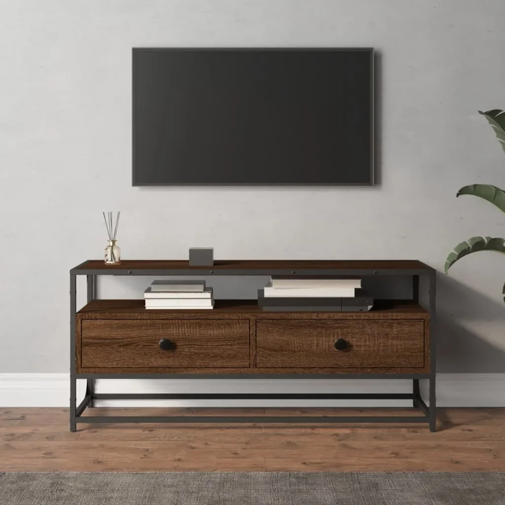 TV-Schrank aus brauner Eiche, 100 x 35 x 45 cm, Holztechnik