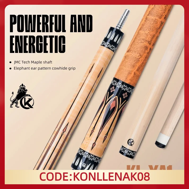 

KONLLEN Pool Cue Stick with 12mm Tip Maple Shaft 58-inch Professional Billiard Sticks for Billiard Cue