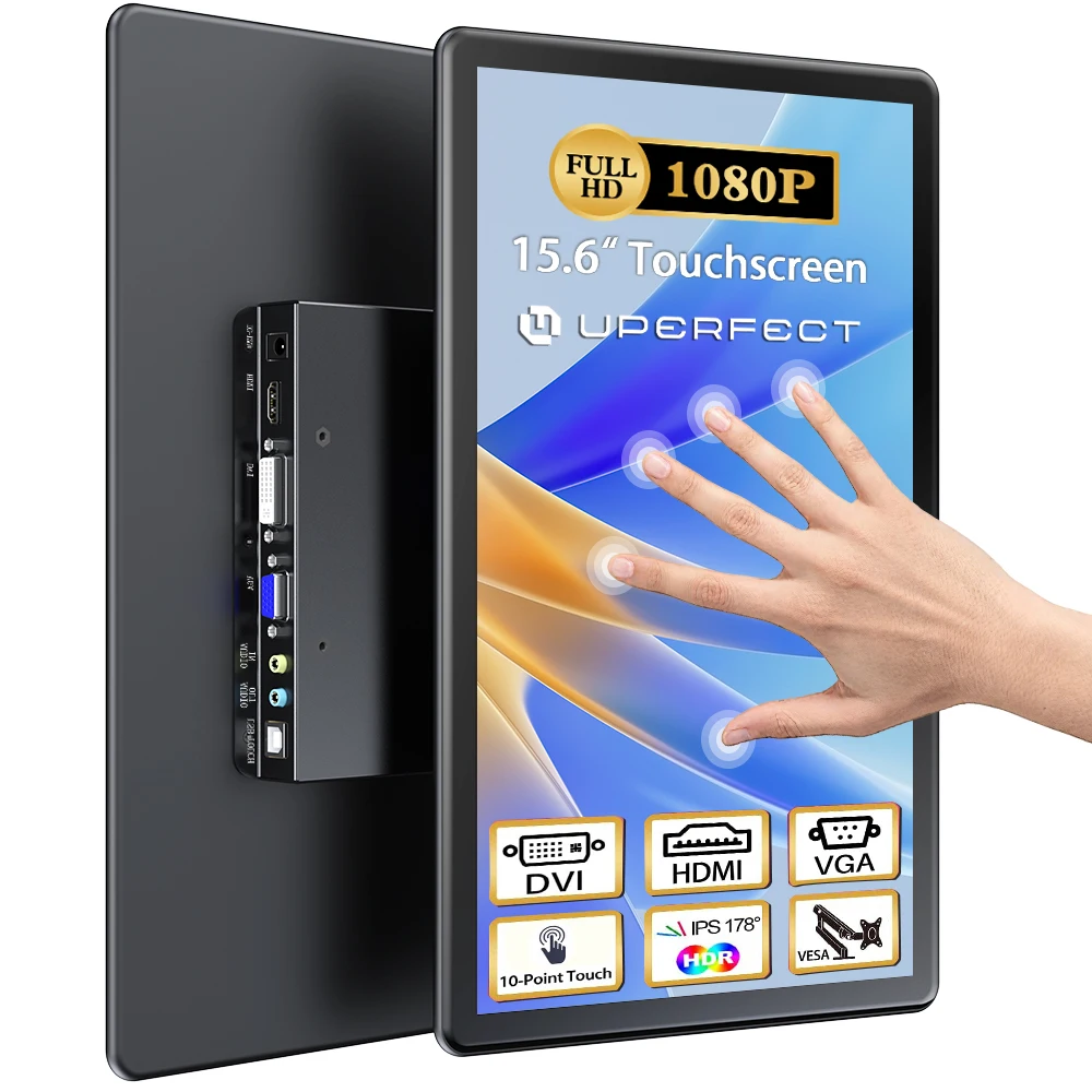 Uperfect 15,6 tragbare Monitore 1080p Touchscreen-Gaming-Displays 60Hz IP-Monitore für ps5/4/3 Switch Laptop PC Mac Xbox