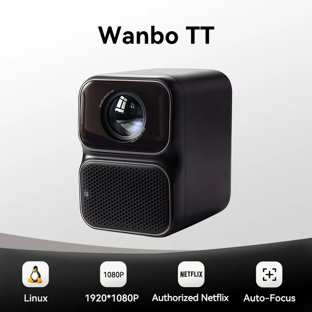 Wanbo TT Projector Netflix Certified 1080P Linux System Mini Projector,  650ANSI 4K Dolby Audio HDR10 Smart Home Theater Projetor - AliExpress