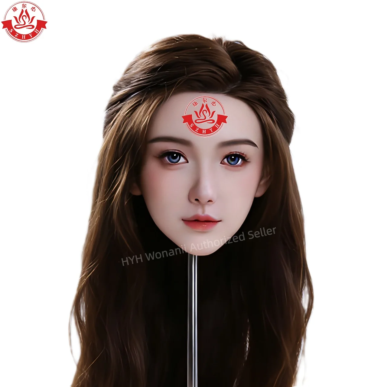 

Силиконовый тренажер Wonanii Food Grade Silicone Big Head HYH-SHB-TS-0099, с интерфейсом M16, открытым ртом и зубами, для отработки макияжа и дизайна причесок