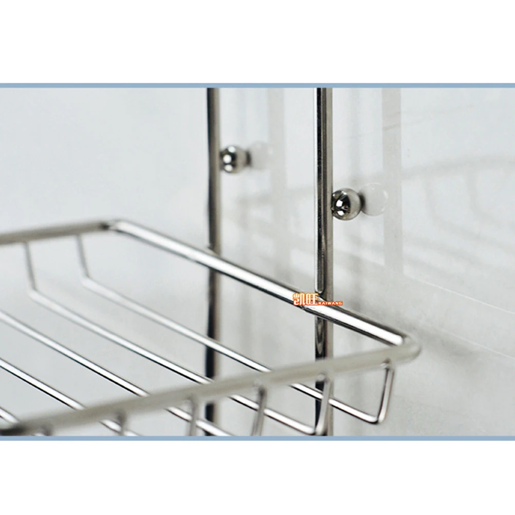 

2pcs Stainless Steel Soap Holder Wall Mounted Drain Suction Rack for Bathroom Kitchen Tile Glass Punch Free