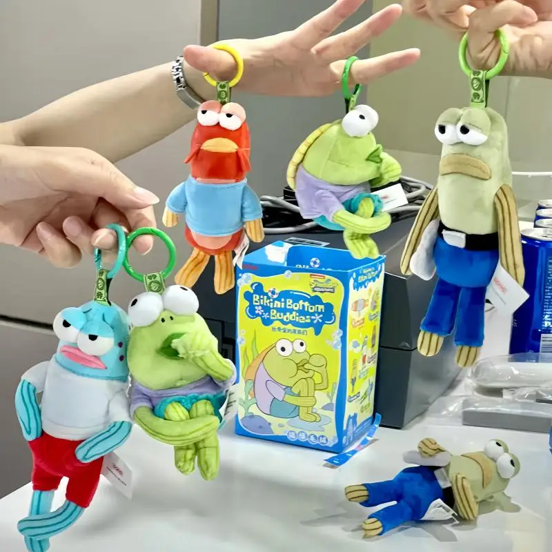 Popmart Gong Spongebob Squarepants: Residents Of Bich Castle Fun Plush Blind Box Road Mermaid Lying Flat Fish Plush