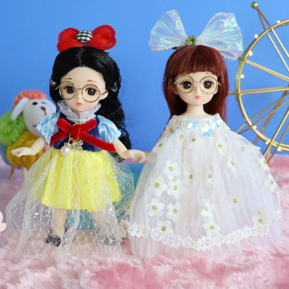 Attraenti occhi 17 cm bambola Bjd con vestiti con parrucca trucco capelli lunghi principessa vestire bambole BJD anime eleganti