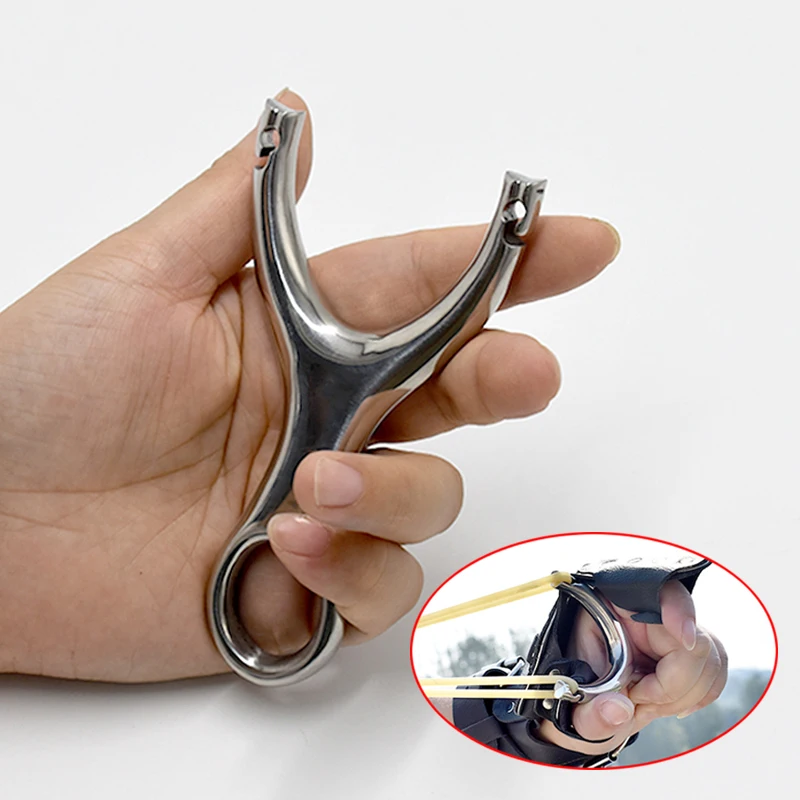 Outdoor Hand Tool Sets Traditional Stainless Steel Slingshot Pocket Shooting Game Tool Adult Shooting High Quality Sling Shot