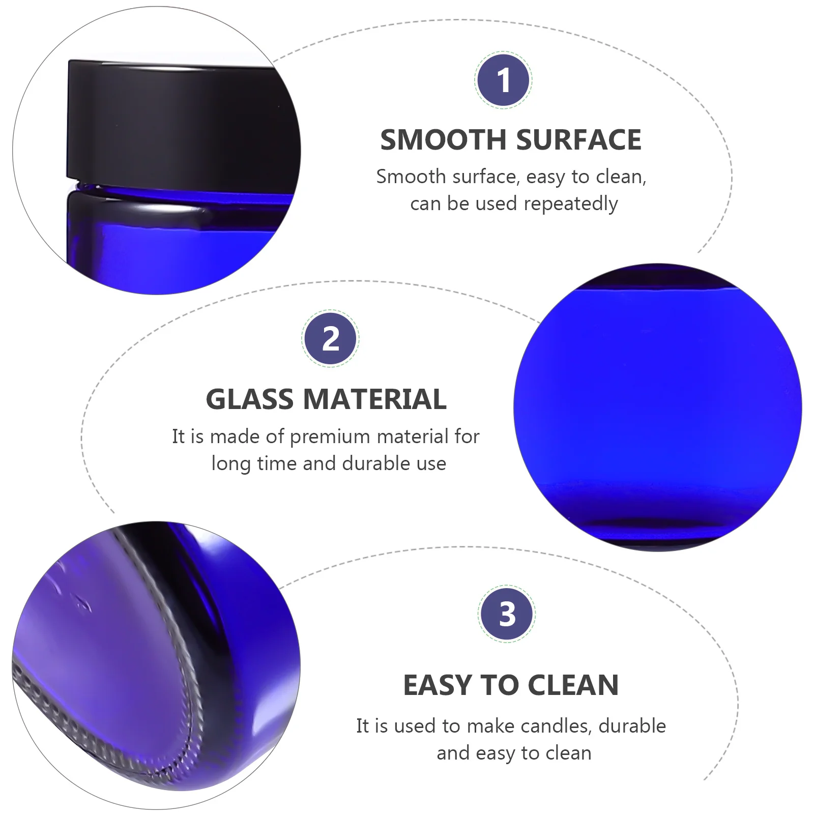 

10Pcs Glass Jar Smooth Finish Aromatherapy Tin for DIY Scented Candles Creative Home Decor Storage Can for Office