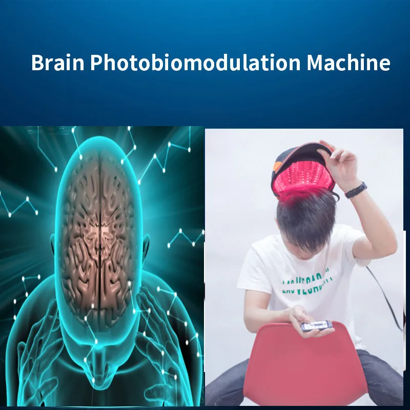 Neurofeedback Transcranial Brain Stimulation 810nm Near Infrared Nir LED Light Therapy Brain Photobiomodulation Helmet for Alzhe