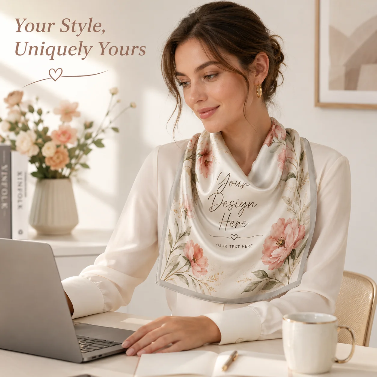 Custom Logo Silk Scarf Persona - Wedding Souvenir 评论和价格
