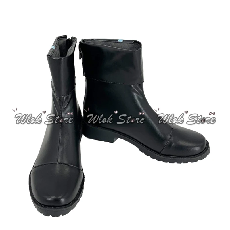 Anime jogo azul arquivo hayase yuka cosplay sapatos personalizados das mulheres dos homens botas halloween carnaval festa roleplay sapatos botas pretas