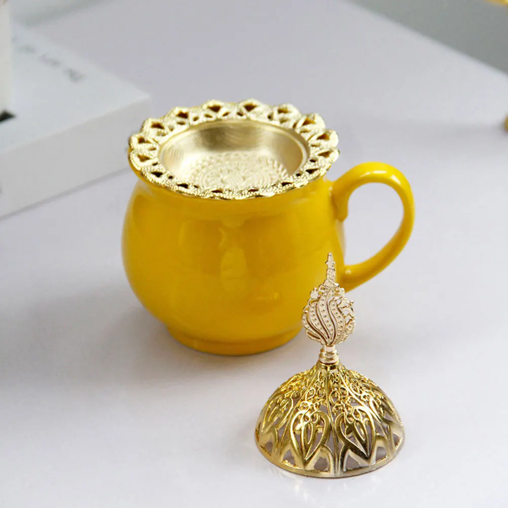 

Aromatherapy Burner Cone Insert Censer Holder Home Decor Stand Metal Fragrance Incense