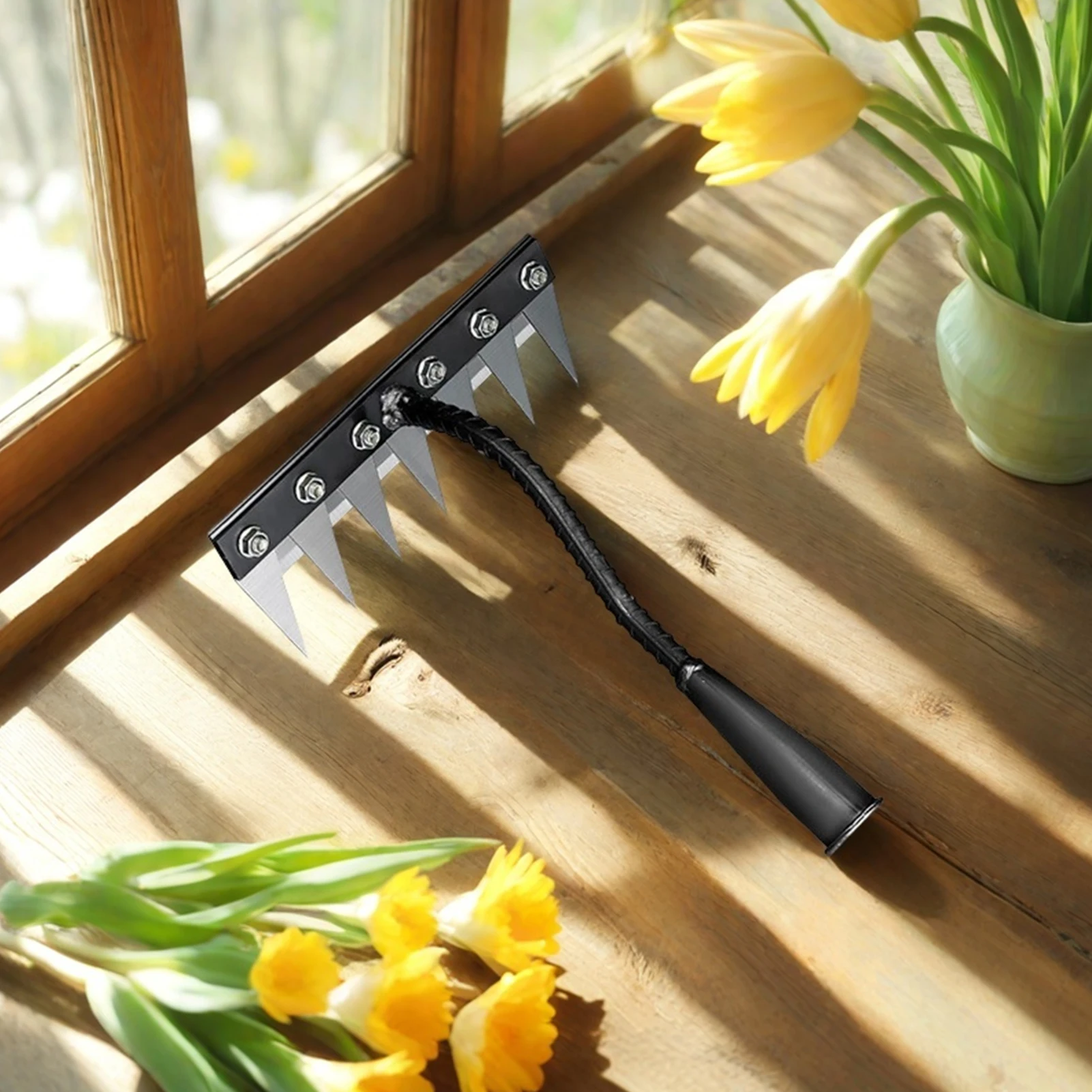 

Gardening Carbon Steel Rake High Hardness Effective Garden Rake for Garden Greenhouse Tasks Use