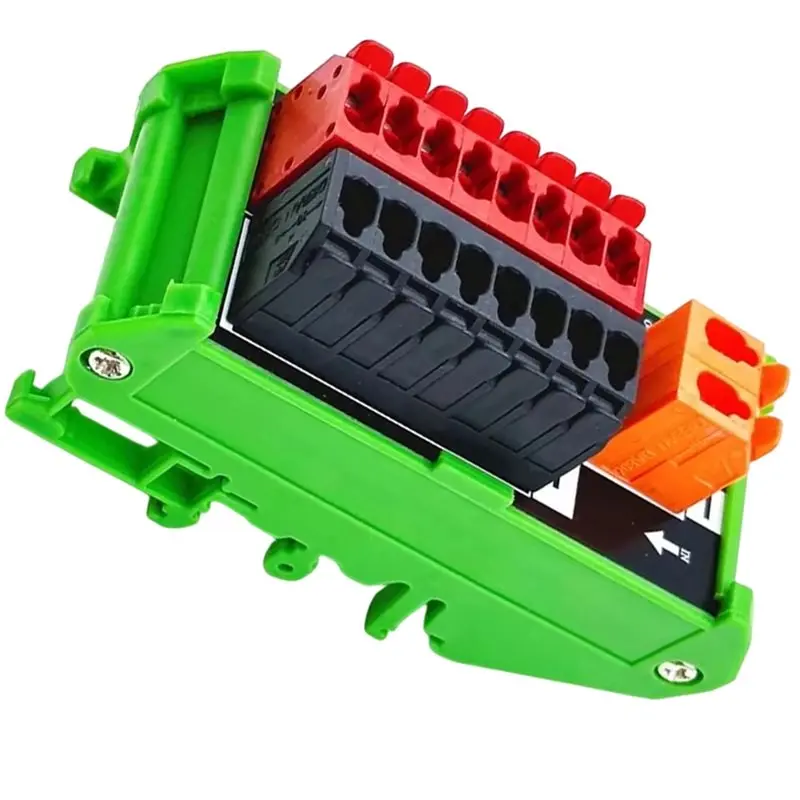 [NEW!X13A】 Positive And Negative Common Terminal AC/DC Power Junction Box 1 In 8 Out Terminal Block Adapter New Division