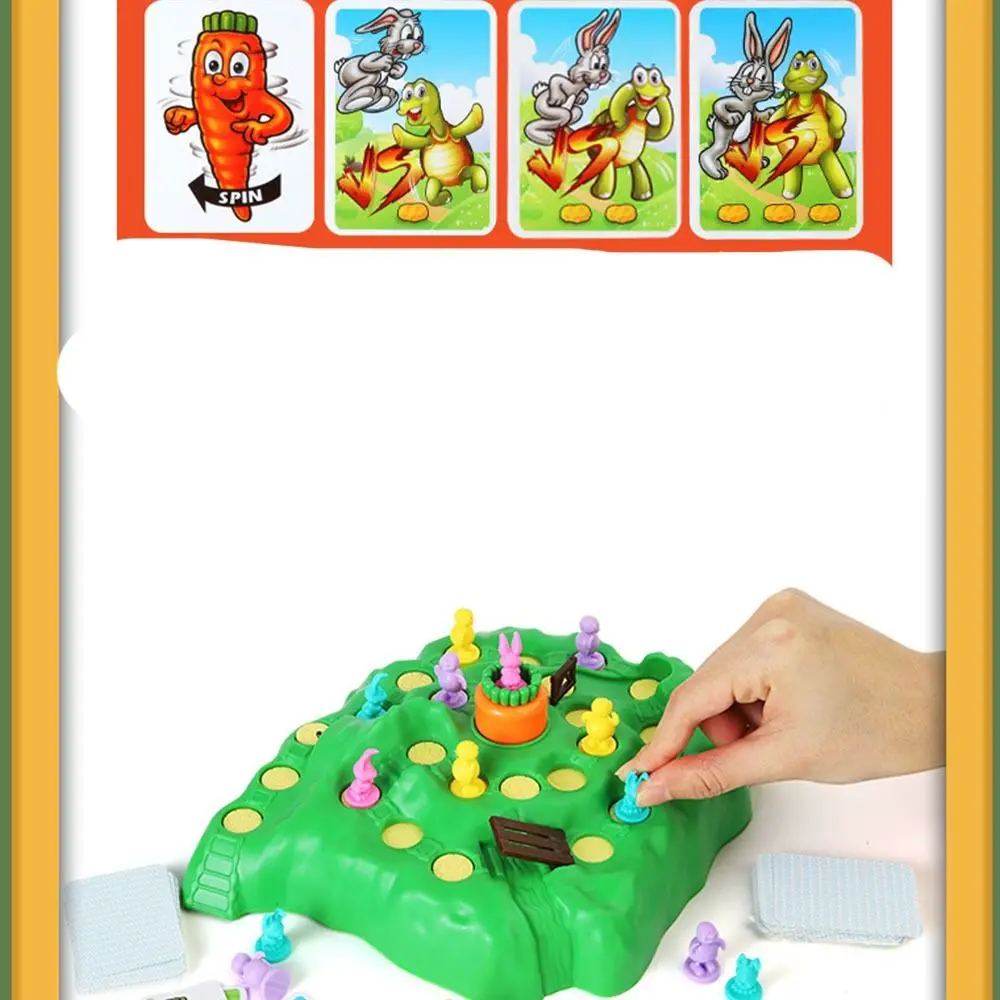 Interessante concorso di fondo di coniglio di plastica Verde Due giocatori Vs Gioco di puzzle per bambini Tartaruga Regali per bambini