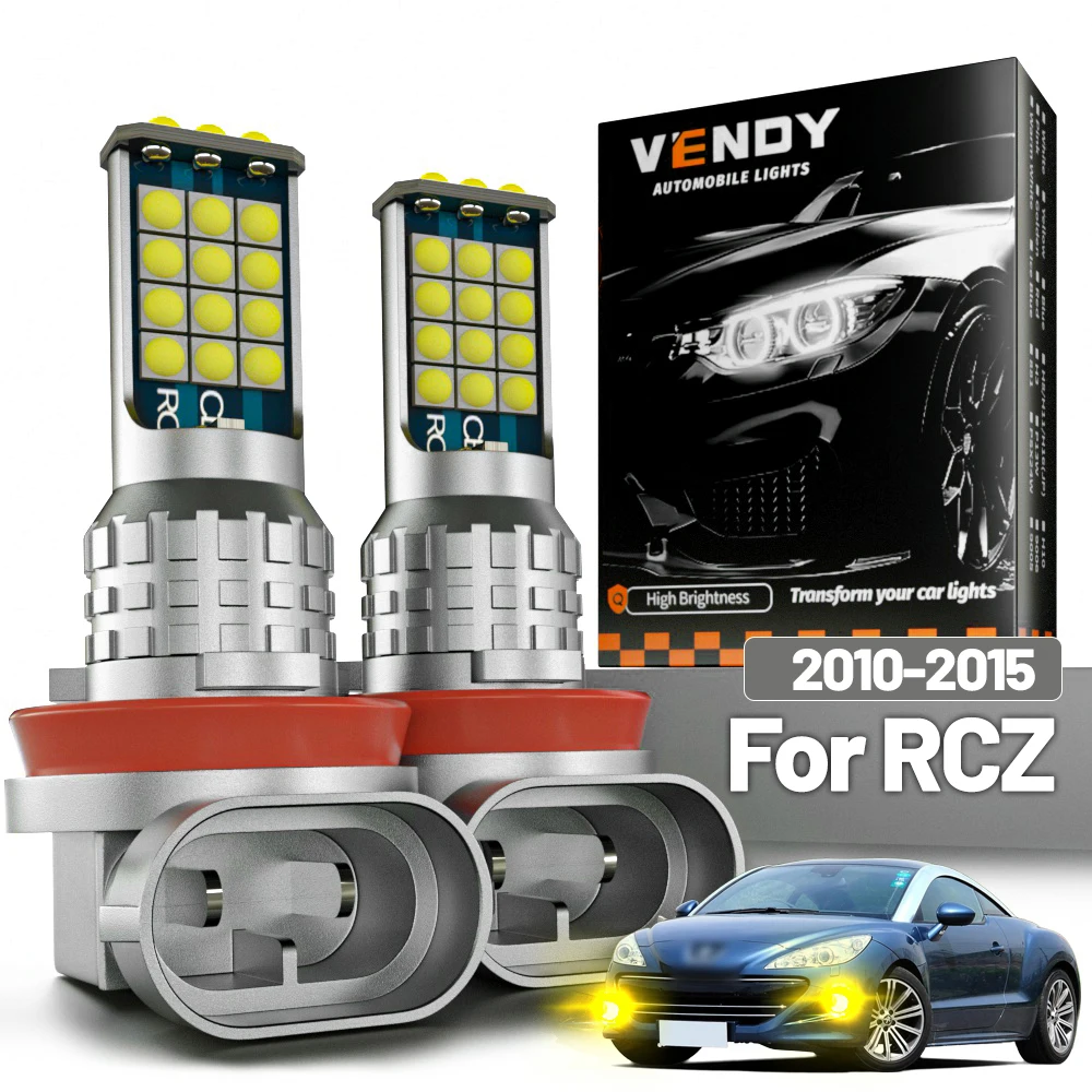 

2 шт. светодиодные противотуманные фары для Peugeot RCZ 2010-2015 2011 2012 2013 2014, аксессуары Canbus