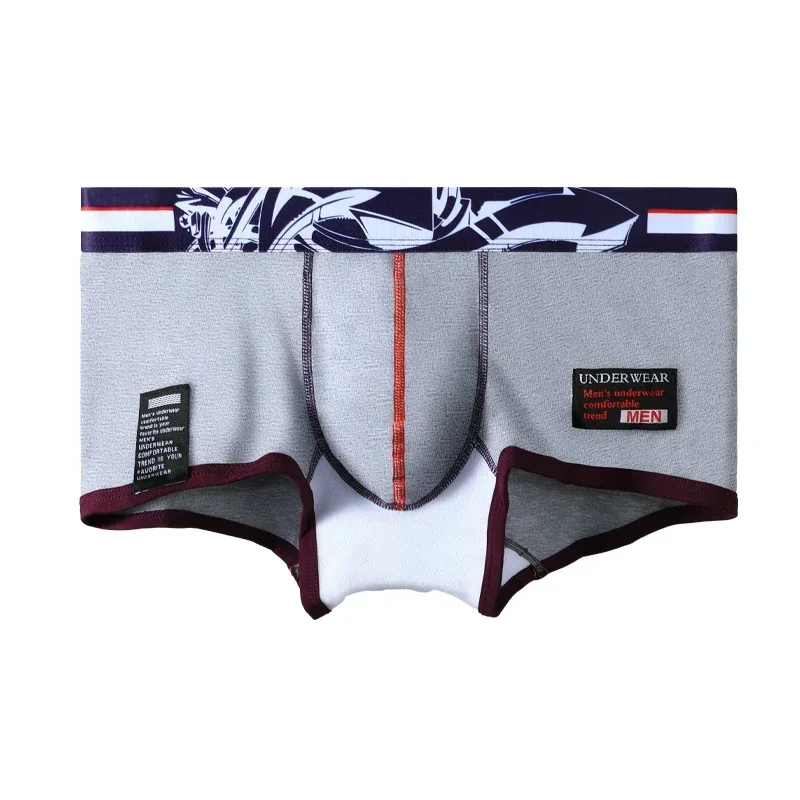 ملابس داخلية للرجال طباعة الاتجاه الرجالي الملاكمين المريحة الصيف ضئيلة الملاكمين الأولاد الشباب السراويل القصيرة الرياضية #2